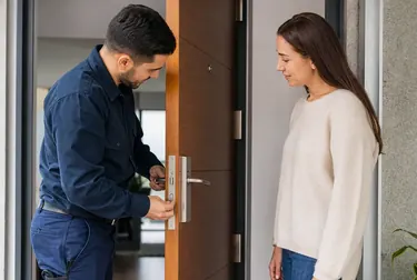 Chaveiro abrindo uma porta em Manacapuru com ferramentas especializadas.