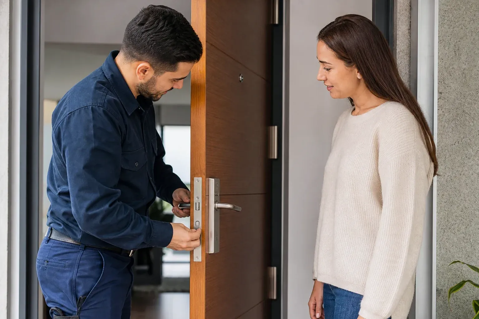 Chaveiro abrindo uma porta em Manacapuru com ferramentas especializadas.
